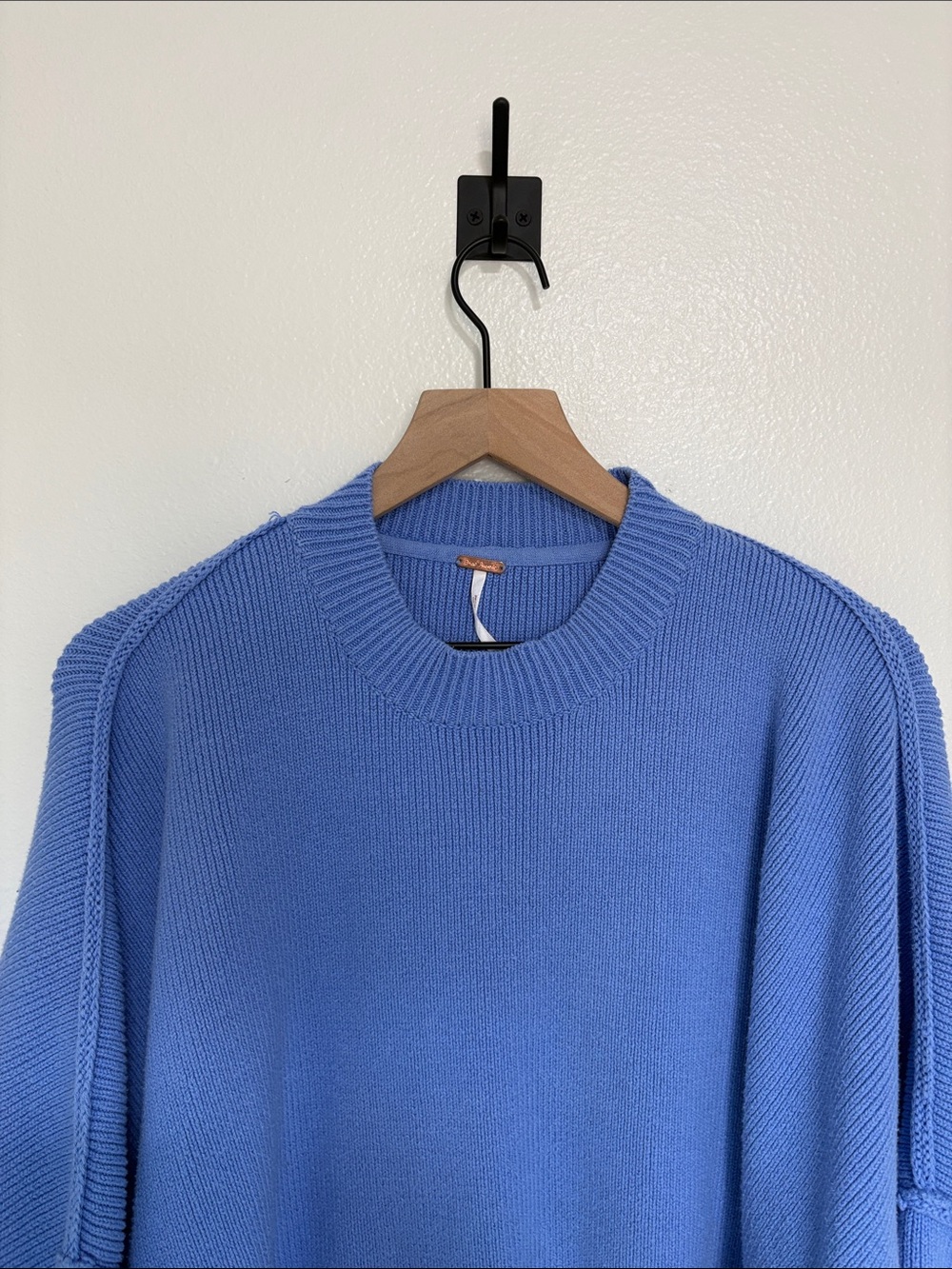 Free People Easy Street Oversized Tunic Slouchy Ribbed Knit Crew Sweater Medium - Picture 3 of 10